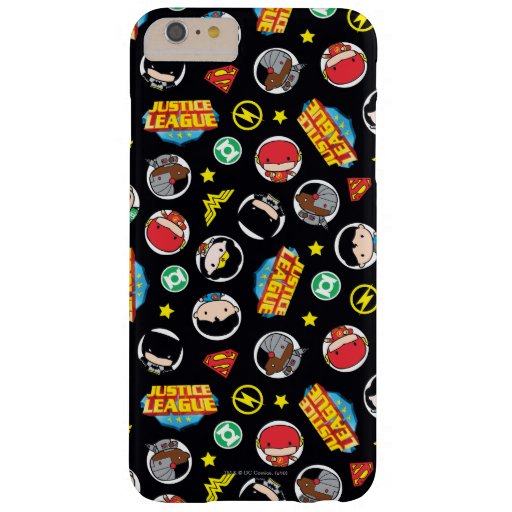 Chibi Justice League Heroes and Logos Pattern Barely There iPhone 6 Plus Case