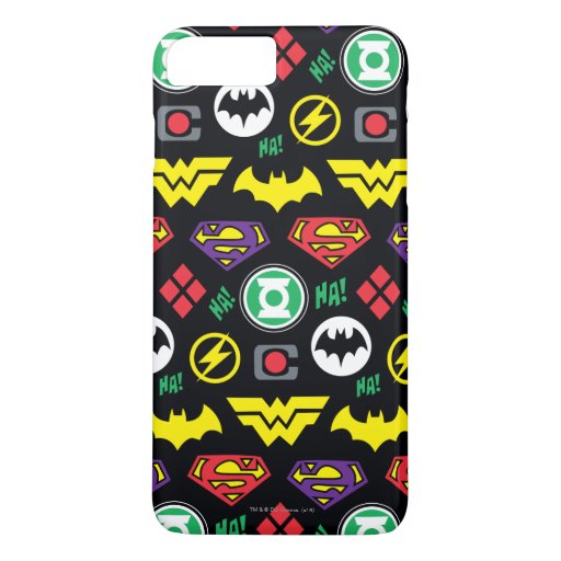 Chibi Justice League Logo Pattern iPhone 8 Plus/7 Plus Case