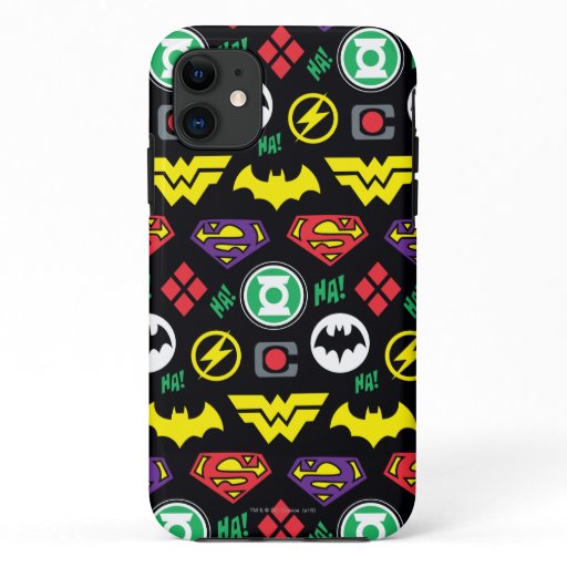 Chibi Justice League Logo Pattern iPhone 11 Case