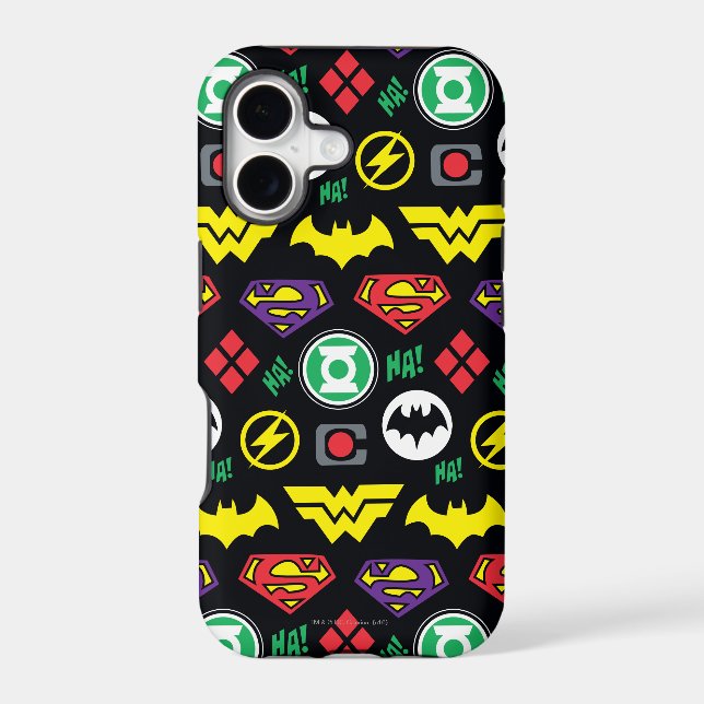 Chibi Justice League Logo Pattern Iphone Case (Back)