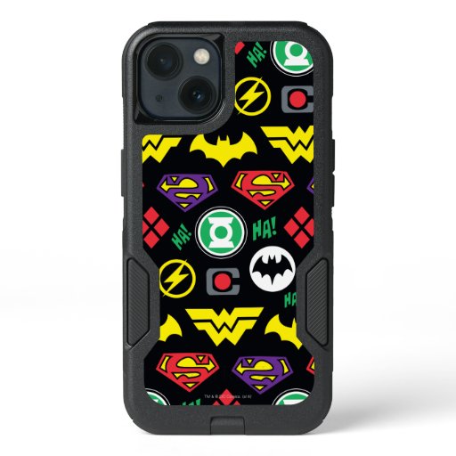 Chibi Justice League Logo Pattern iPhone 13 Case