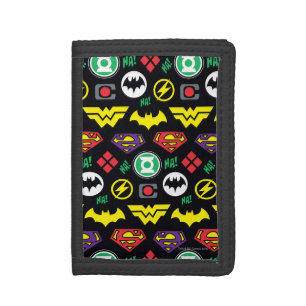 Chibi Justice League Logo Pattern Trifold Wallet