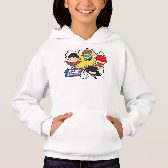 Chibi Justice League of America Explosion Hoodie (Front)