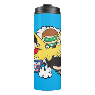 Chibi Justice League of America Explosion Thermal Tumbler