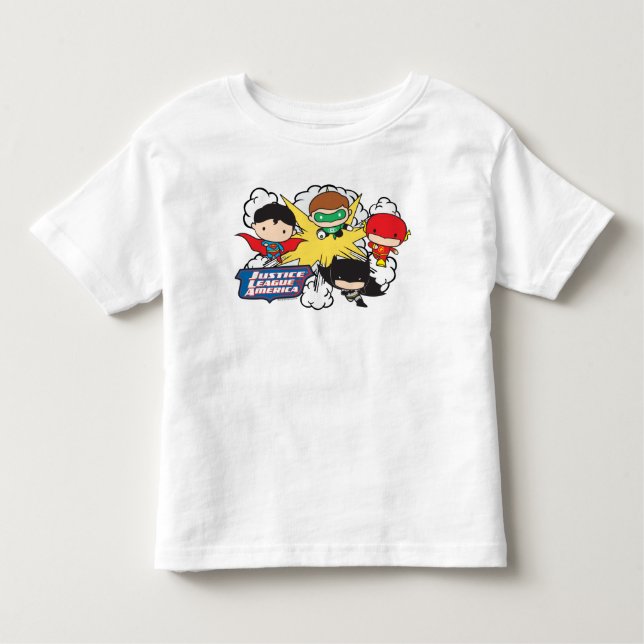 Chibi Justice League of America Explosion Toddler T-shirt (Front)