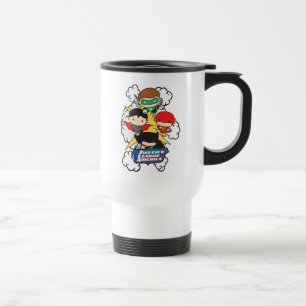 Chibi Justice League of America Explosion Travel Mug