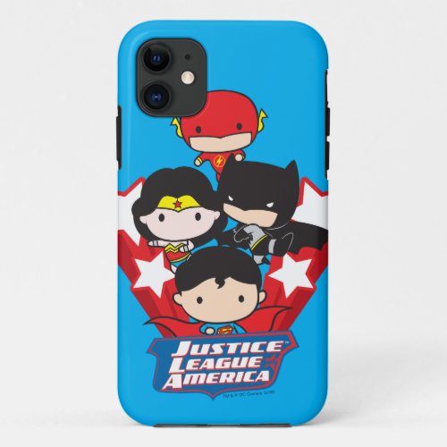 Chibi Justice League of America Stars iPhone 11 Case
