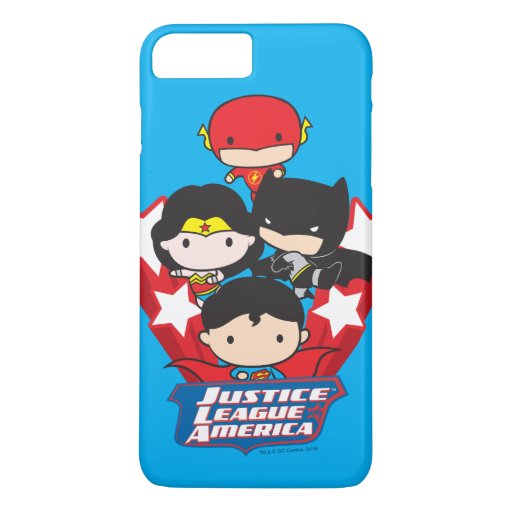 Chibi Justice League of America Stars iPhone 8 Plus/7 Plus Case