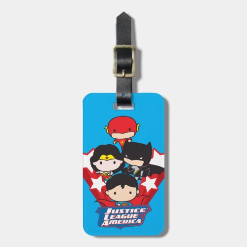 Chibi Justice League of America Stars Luggage Tag