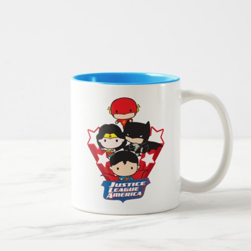 Chibi Justice League of America Stars Two_Tone Coffee Mug