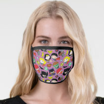 Chibi Justice League Pattern on Purple Face Mask