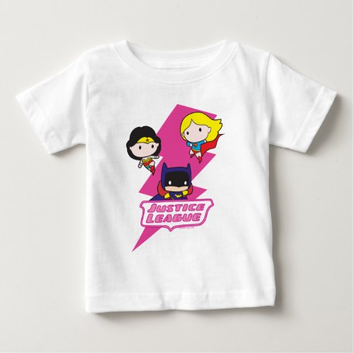Chibi Justice League Pink Lightning Baby T_Shirt
