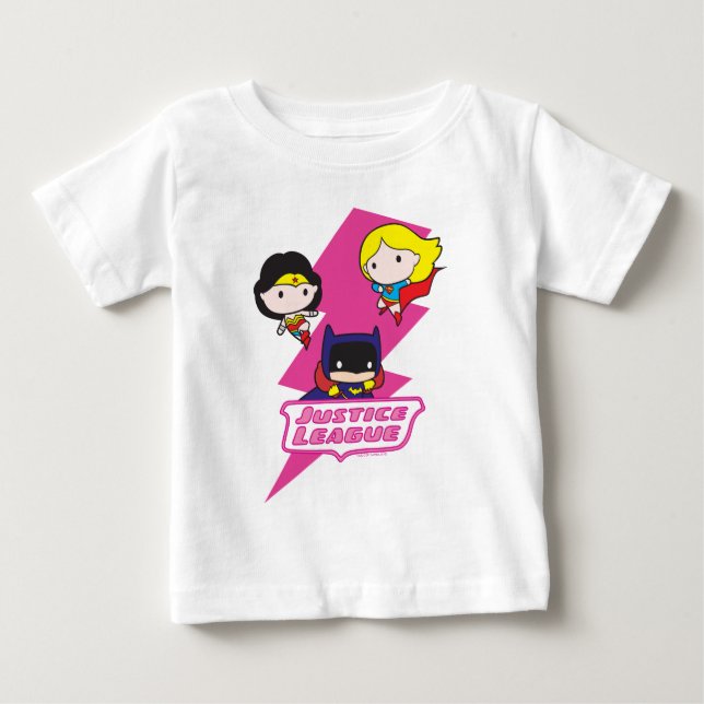 Chibi Justice League Pink Lightning Baby T-Shirt (Front)