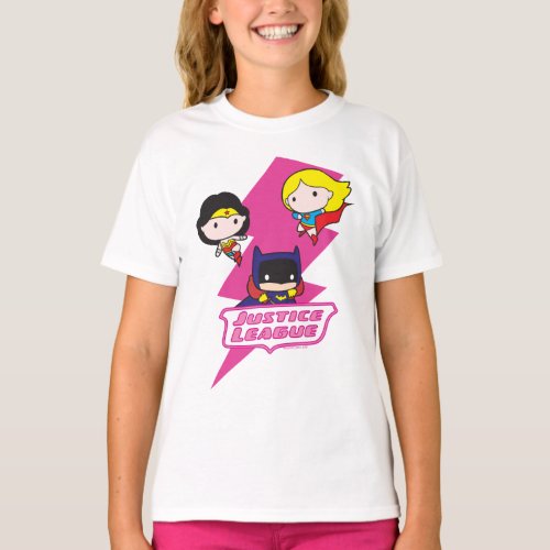 Chibi Justice League Pink Lightning T_Shirt