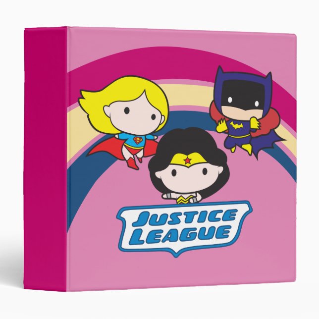 Chibi Justice League Rainbow Binder (Front/Spine)