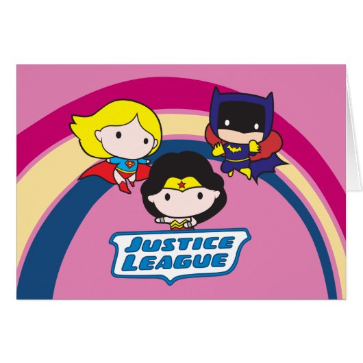 Chibi Justice League Rainbow Cards (Front Horizontal)