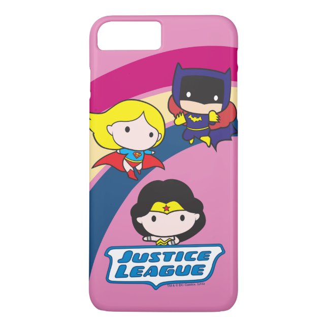 Chibi Justice League Rainbow Case-Mate iPhone Case (Back)