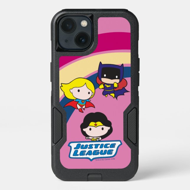 Chibi Justice League Rainbow Otterbox iPhone Case (Back)