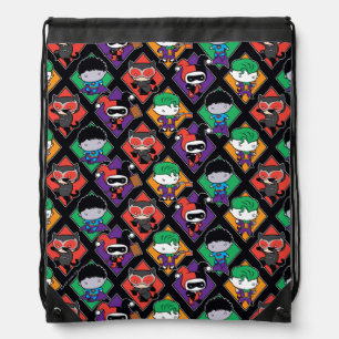 Chibi Justice League Villain Pattern Drawstring Bag