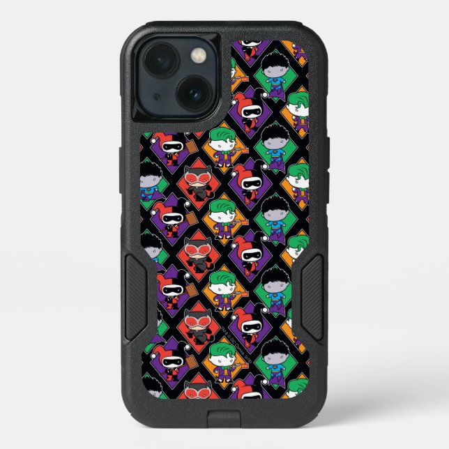 Chibi Justice League Villain Pattern Otterbox iPhone Case (Back)
