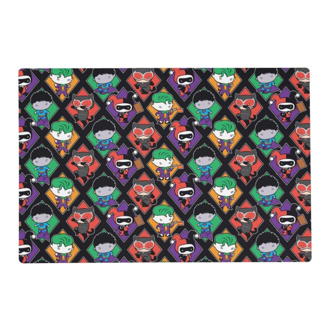 Chibi Justice League Villain Pattern Placemat (Front)
