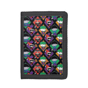 Chibi Justice League Villain Pattern Tri-fold Wallet