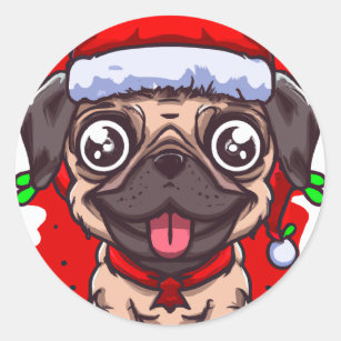 Pug Christmas Stickers - 133 Results