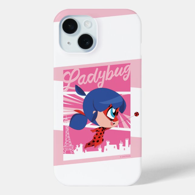 Chibi Ladybug in Paris Case-Mate iPhone Case (Back)