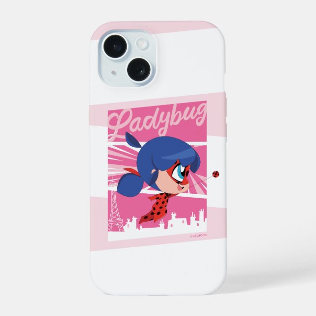 Chibi Ladybug in Paris iPhone 15 Case (Back)