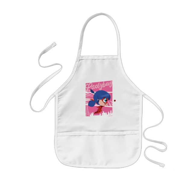 Chibi Ladybug in Paris Kids' Apron (Front)