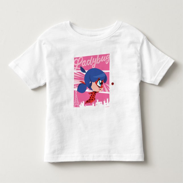 Chibi Ladybug in Paris Toddler T-shirt (Front)