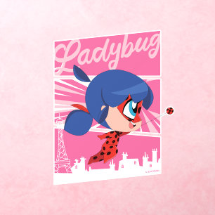 Chibi Ladybug in Paris Wall Decal