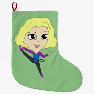 chibi large christmas stocking