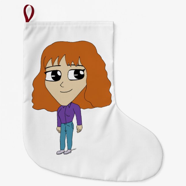 chibi    large christmas stocking (Front)
