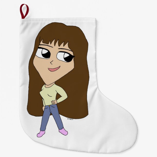 chibi   large christmas stocking (Front)