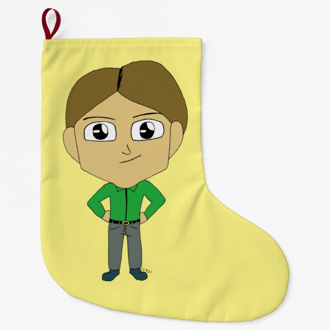 chibi    large christmas stocking (Front)