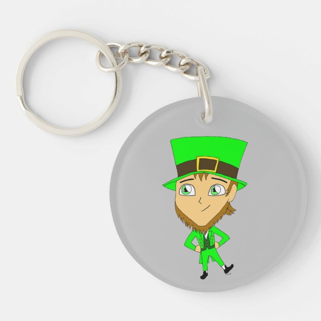 chibi   leprechaun  keychain (Front)