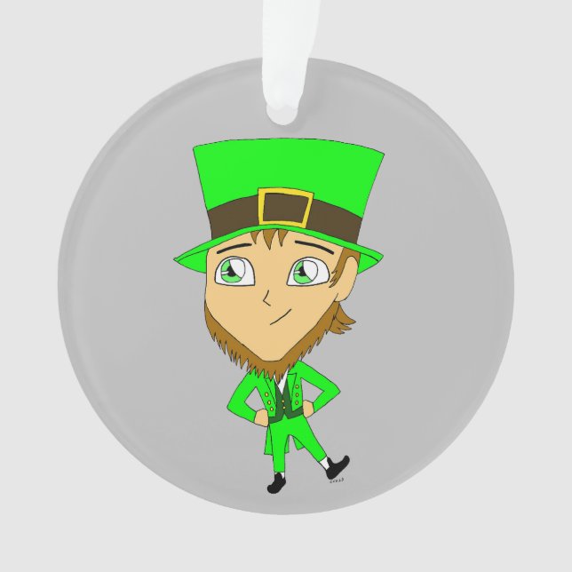 chibi   leprechaun   ornament (Front)