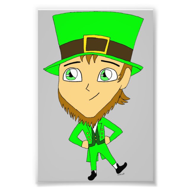 chibi   leprechaun  photo print (Front)
