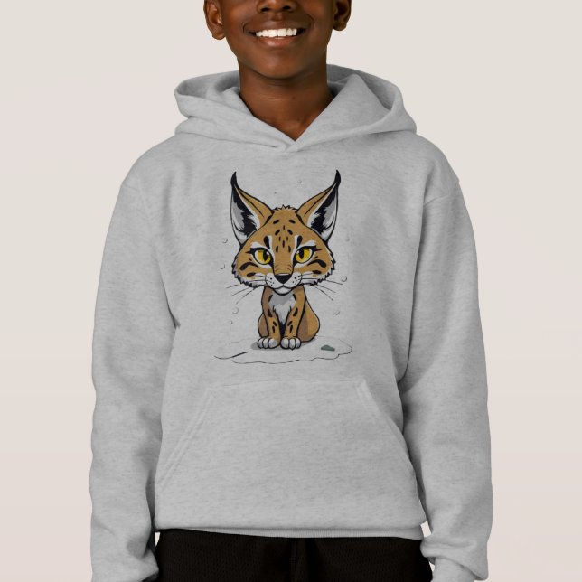 Chibi-lynx in the snow hoodie (Front)