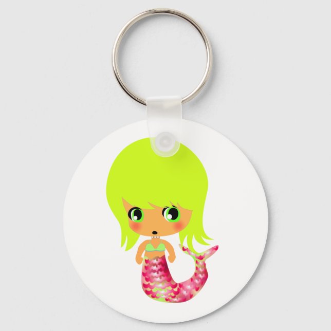 chibi magical mermaid 3 keychain (Front)