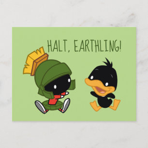 Chibi MARVIN THE MARTIAN™ & DAFFY DUCK™ Postcard