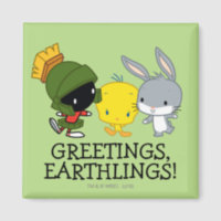 Chibi MARVIN THE MARTIAN™, TWEETY™, & BUGS BUNNY™ Magnet