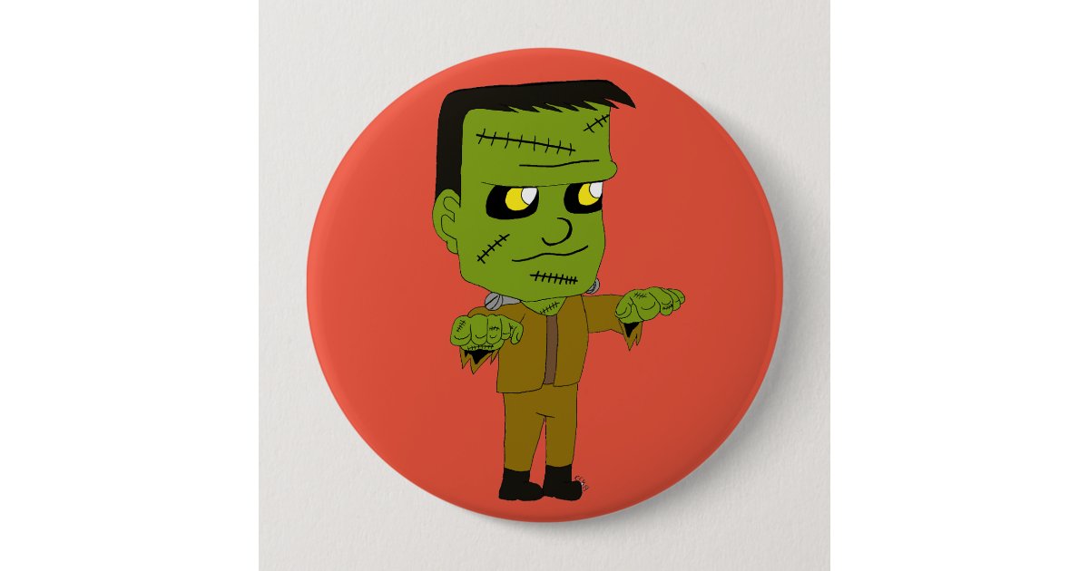 Monster Button Designs chibi monster button | Zazzle