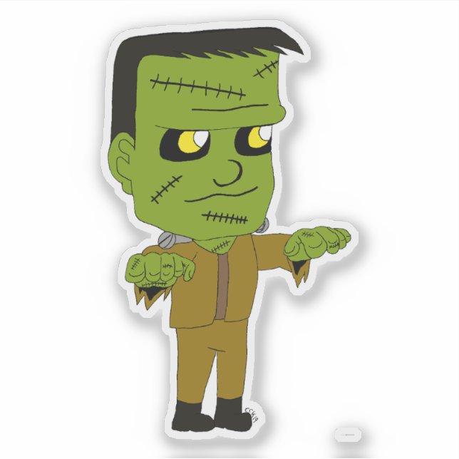 chibi  monster   sticker (Front)