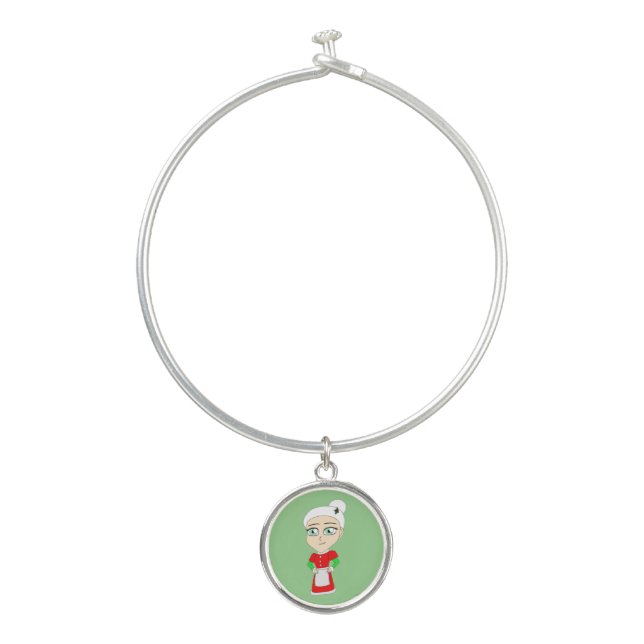 chibi mrs. claus bangle bracelet (Front)
