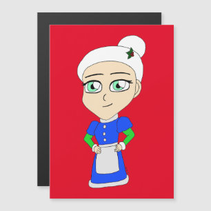 Chibi Mrs. Claus blue suit