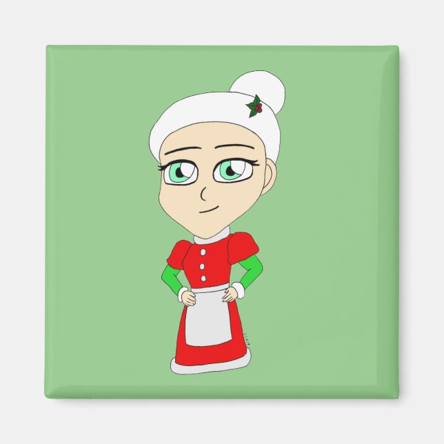 chibi mrs. claus     magnet (Front)