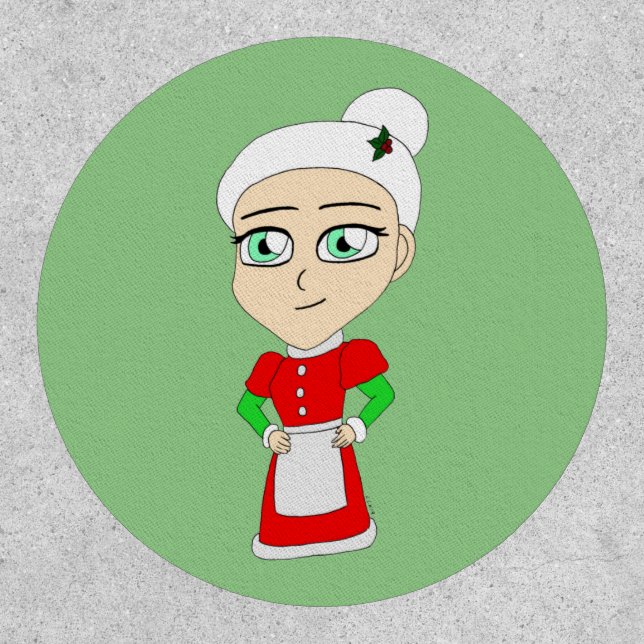 chibi mrs. claus  patch (Front)