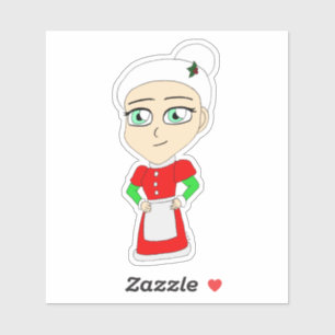 chibi mrs. claus     sticker